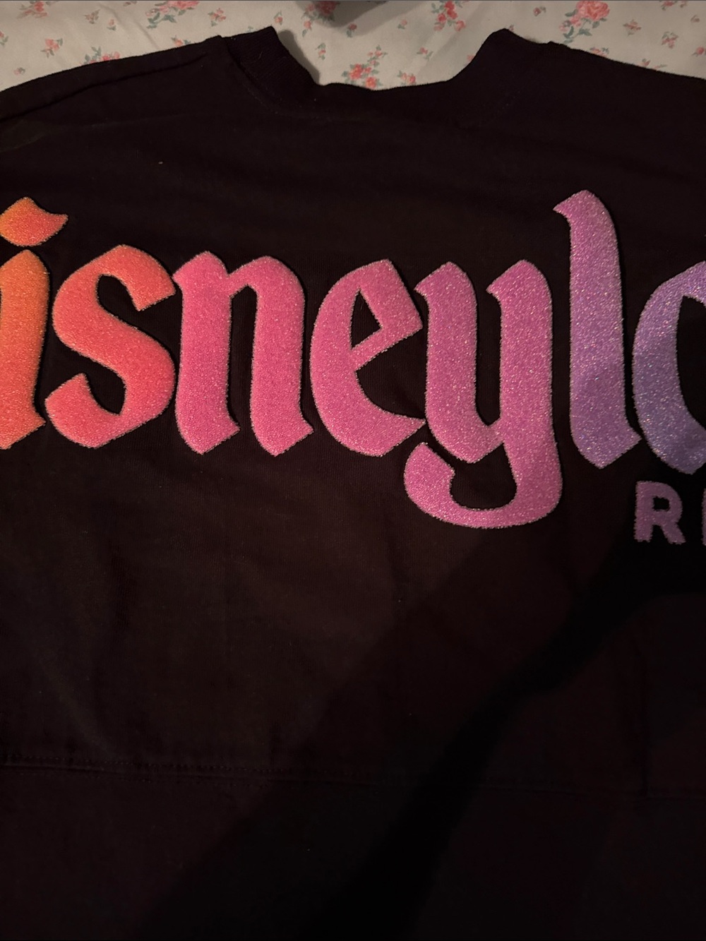 Disney Disneyland Resort 70th Anniversary Long Sleeve in Black & Pink - Picture 6 of 9